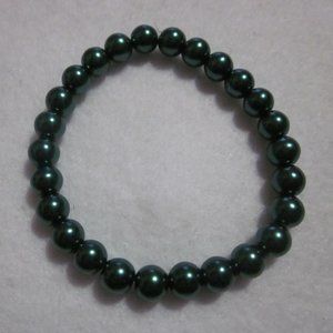 Dark Green Stretch Bracelet.